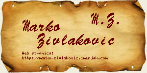Marko Zivlaković vizit kartica